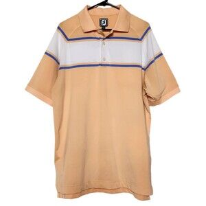 FootJoy Mens L Golf Polo Shirt Athletic Fit Stretch Short Sleeve Grandezza